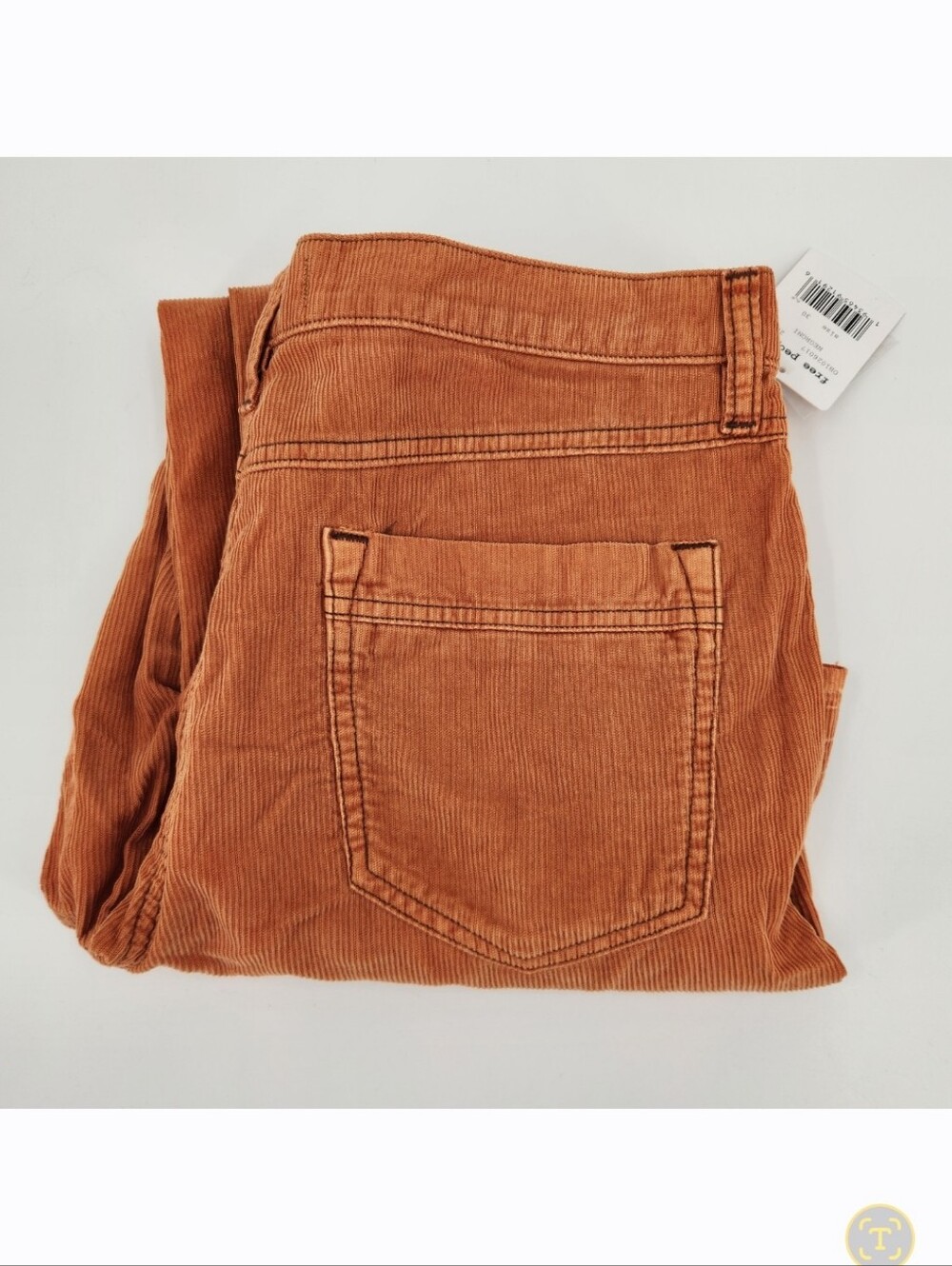 Free People We The Free Aces Straight Leg Corduroy Pants Womens Size 30 Orange - Picture 10 of 10